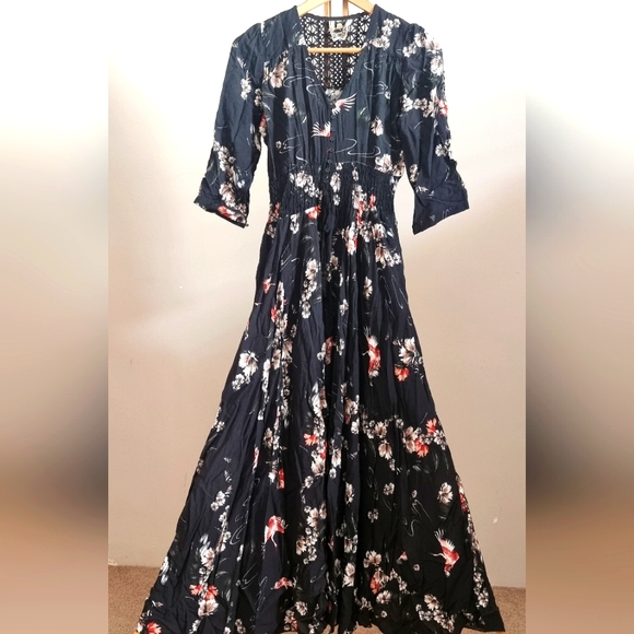 Jaase Dresses & Skirts - Jaase | Women's Maxi 3/4 Sleeve Dress | Floral print | Ruffle | Size S